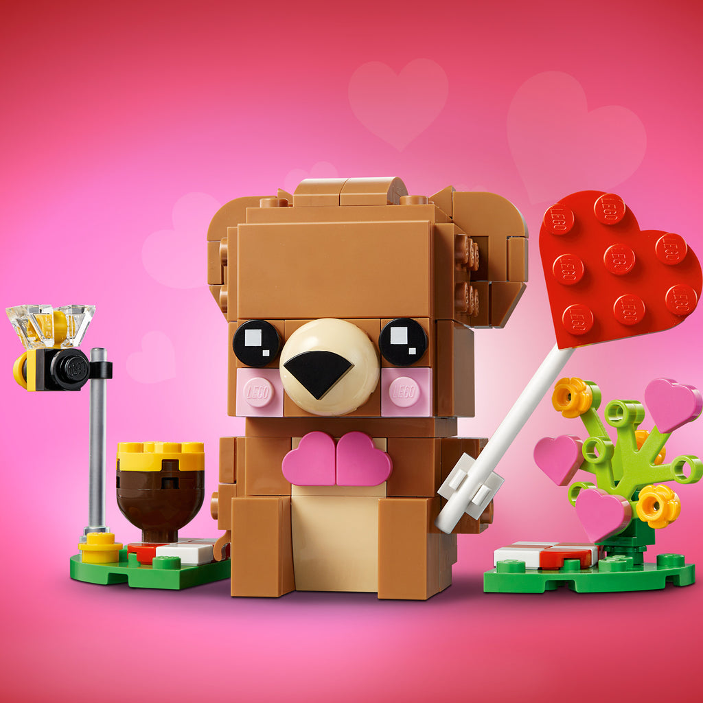 LEGO® BrickHeadz™ Valentines Bear - Đồ Chơi Lắp Ráp Gấu Valentine - LEGO 40379 - Góc nhìn khác 3