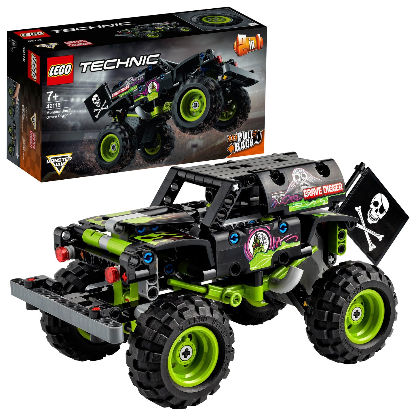 LEGO® Technic™ Monster Jam Grave Digger® - Đồ Chơi Lắp Ráp Xe Tải Quái Vật 42118