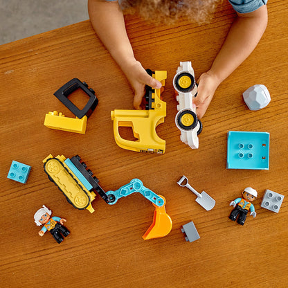 LEGO® DUPLO™ Truck & Tracked Excavator - Đồ Chơi Xe Tải Và Máy Xúc Công Trường - LEGO 10931 - Góc nhìn khác 3
