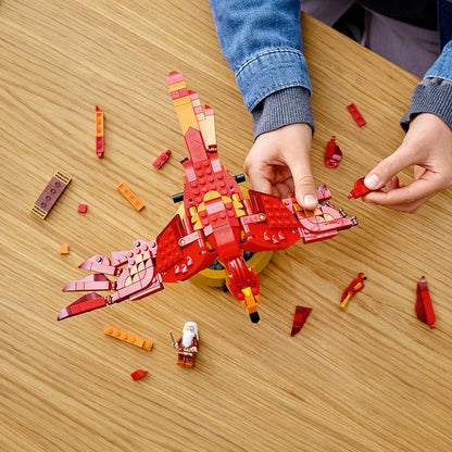 LEGO® Harry Potter Fawkes, Dumbledore’s Phoenix - Mô Hình Lắp Ráp Phượng Hoàng - LEGO 76394 - Góc nhìn khác 3