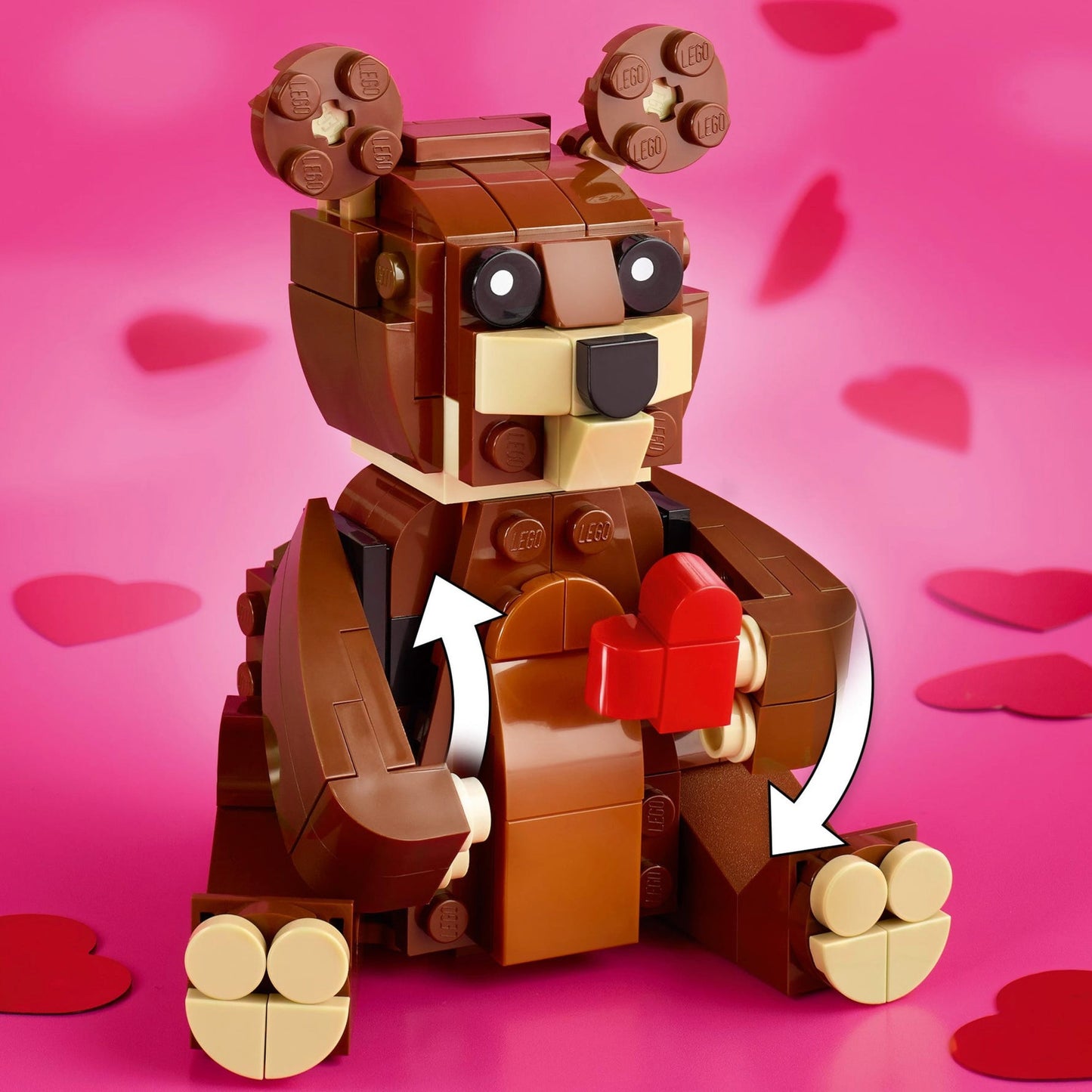 LEGO® Valentines Brown Bear - Đồ Chơi Lắp Ráp Gấu Nâu Tình Yêu - LEGO 40462 LEGO - ảnh 1 - Lego