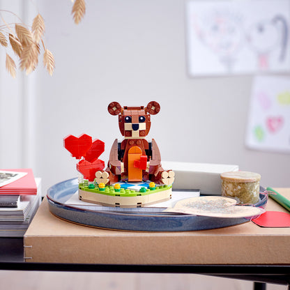LEGO® Valentines Brown Bear - Đồ Chơi Lắp Ráp Gấu Nâu Tình Yêu - LEGO 40462 - Góc nhìn khác 3