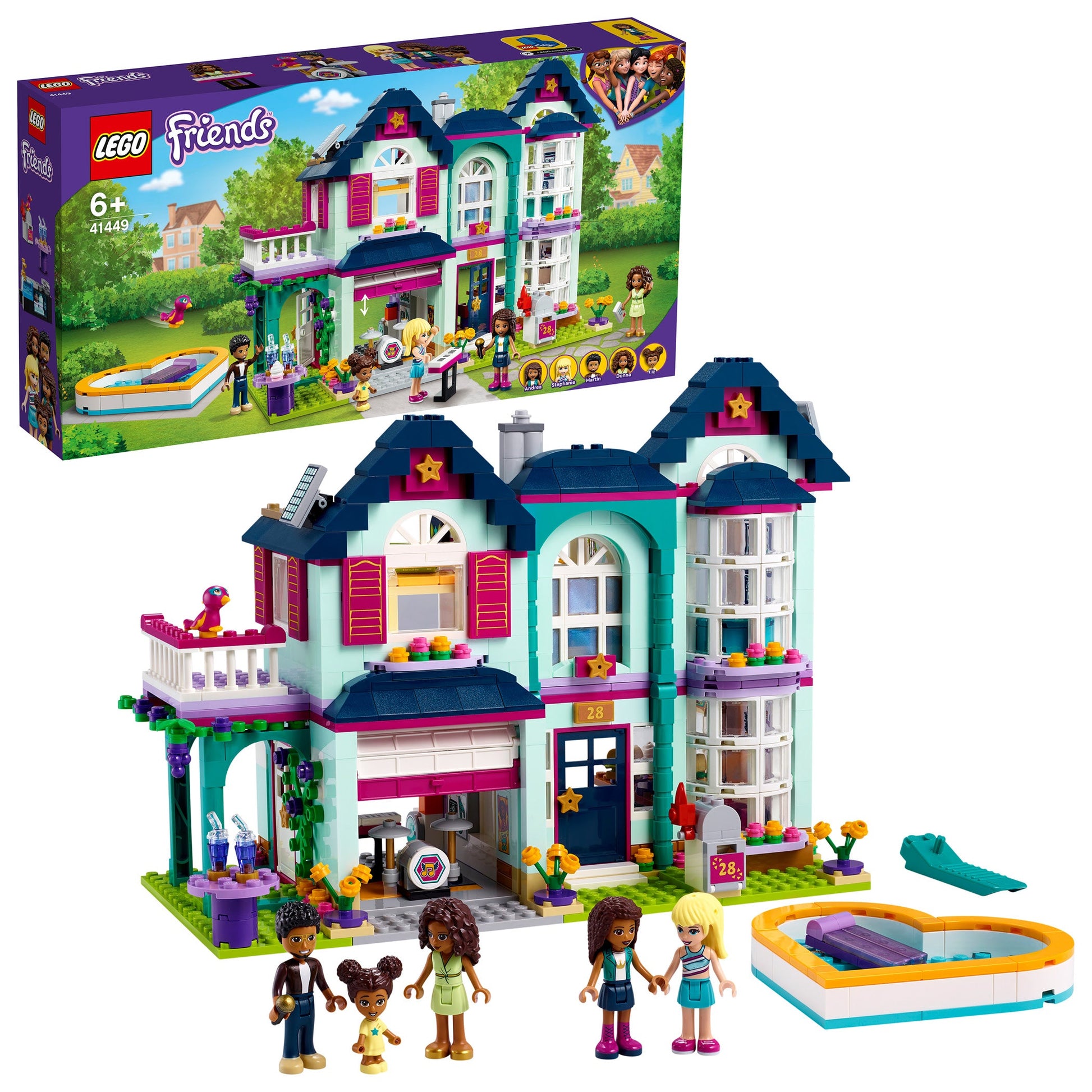 LEGO® Friends™ Andreas Family House - Đồ Chơi Lắp Ráp Nhà Của Gia Đình Andrea - LEGO 41449 - Hình ảnh bổ sung 4