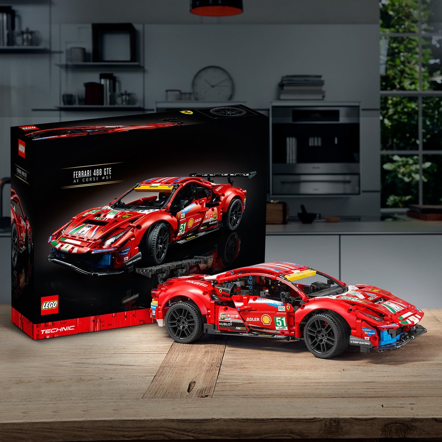 LEGO® Technic™ Ferrari 488 GTE “AF Corse #51” - Mô Hình Xe Đua Siêu Cấp - LEGO 42125 - Góc nhìn khác 3