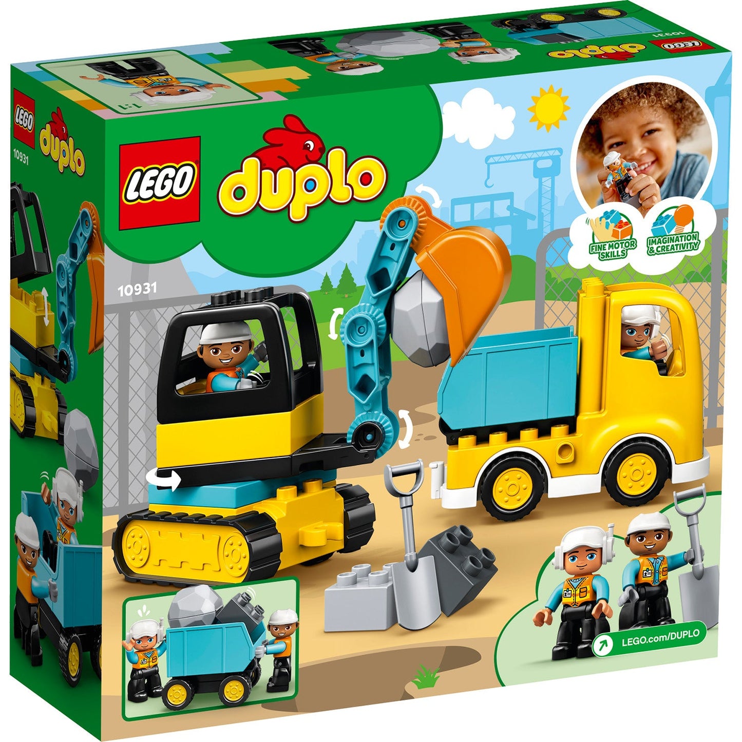 LEGO® DUPLO™ Truck & Tracked Excavator - Đồ Chơi Xe Tải Và Máy Xúc Công Trường - LEGO 10931