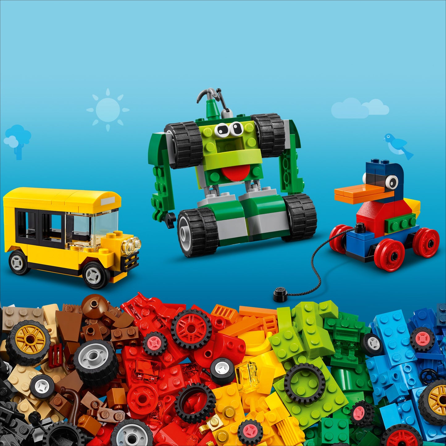 LEGO® Classic Bricks and Wheels - Bộ Đồ Chơi Lắp Ráp Gạch và Bánh Xe Sáng Tạo (11014) - LEGO LEGO - ảnh 3 - Lego Classic