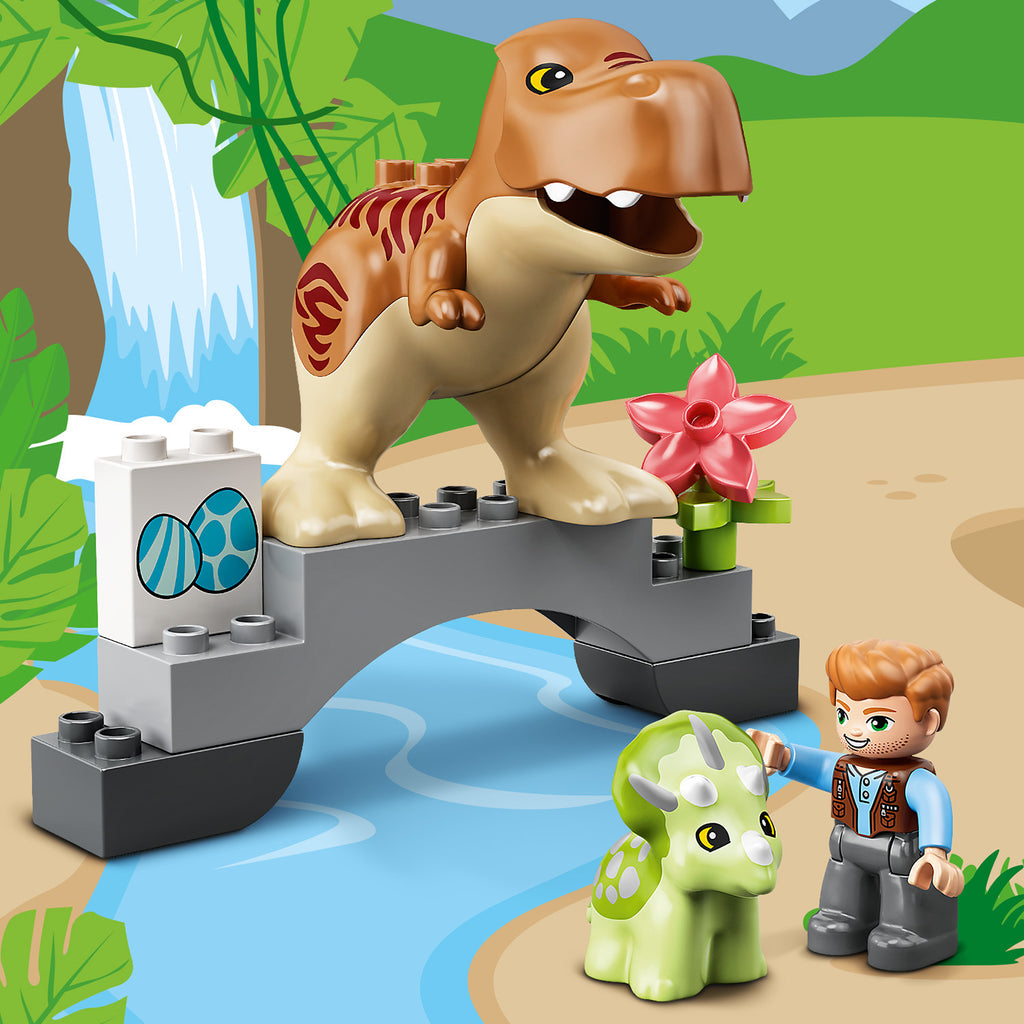 LEGO® DUPLO™ T. rex and Triceratops Dinosaur Breakout - Đồ chơi lắp ráp khủng long LEGO 10939 - Hình ảnh bổ sung 7