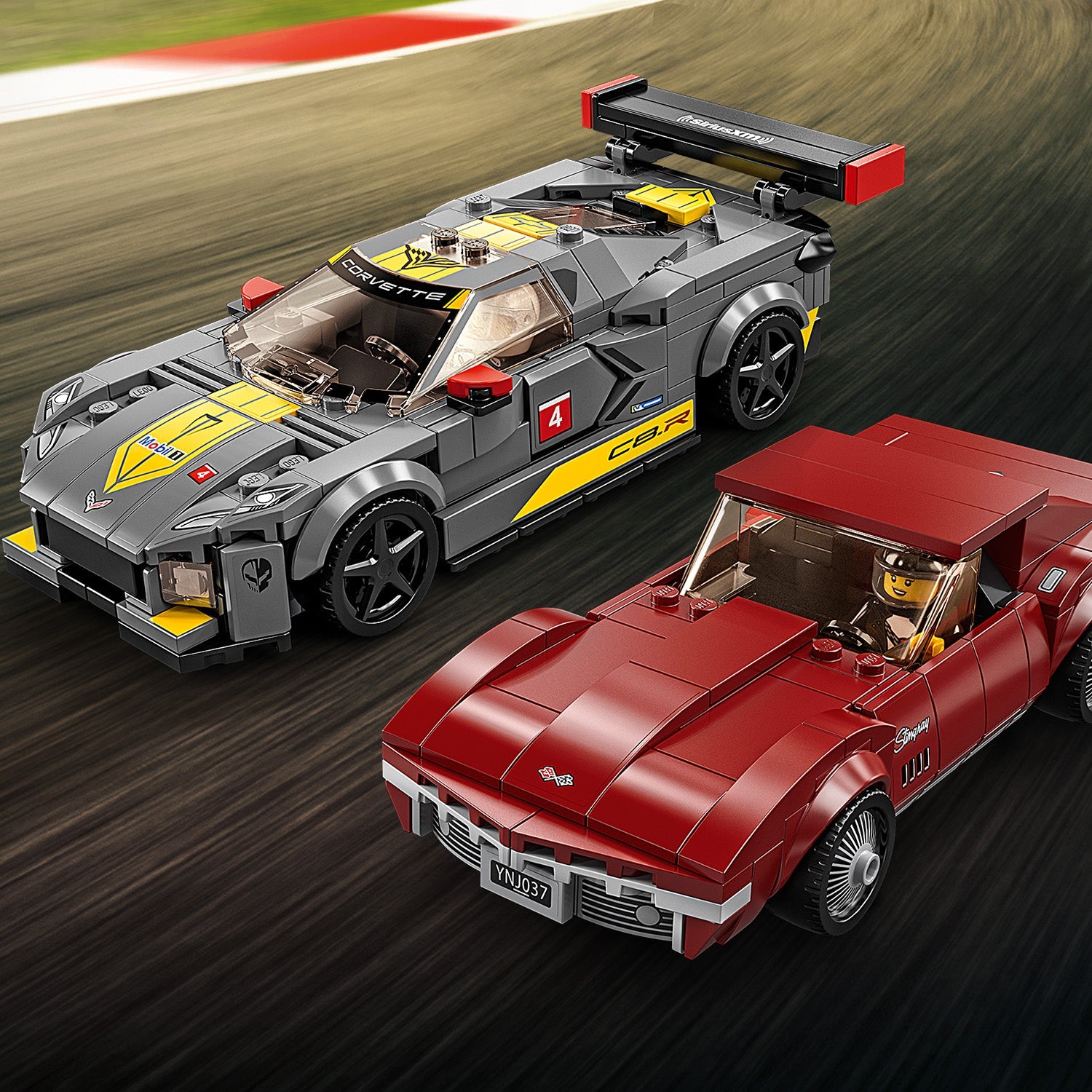 LEGO® Speed Champions Chevrolet Corvette C8.R Race Car and 1968 Chevrolet Corvette - Bộ Đồ Chơi Lắp Ráp Xe Đua 512 Chi Tiết - LEGO 76903 - Hình ảnh bổ sung 8