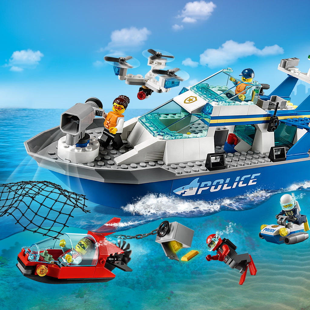 LEGO® City Police Patrol Boat - Tàu Tuần Tra Cảnh Sát Đồ Chơi Lắp Ráp - LEGO 60277 - Hình ảnh bổ sung 6
