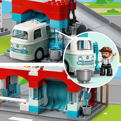 LEGO® DUPLO™ Parking Garage and Car Wash - Bộ Đồ Chơi Gara Đỗ Xe và Trạm Rửa Xe - LEGO 10948 LEGO - ảnh 2 - Đồ chơi lắp ráp L