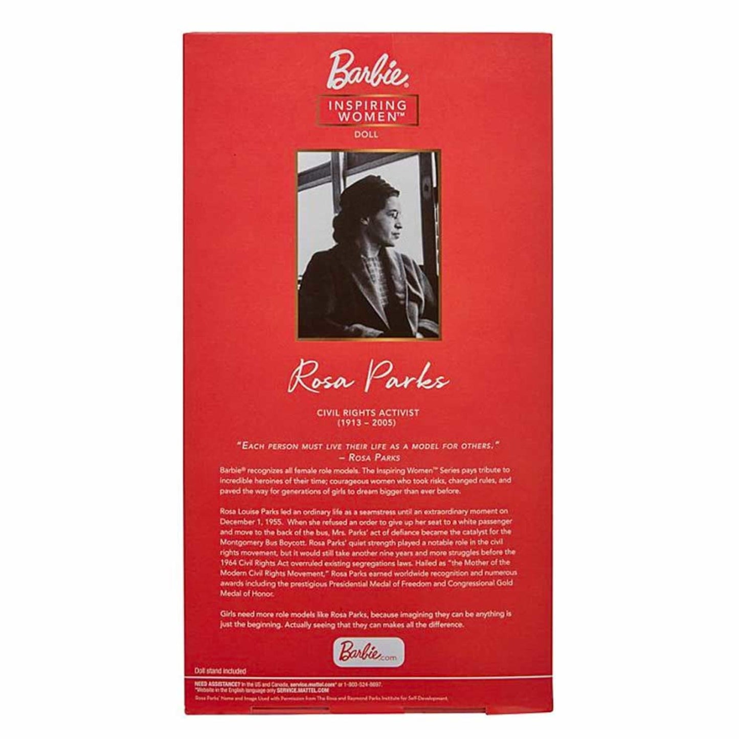 Rosa Parks Barbie Inspiring Women Doll - Búp bê Sưu tầm Hình mẫu Truyền cảm hứng Barbie Signature