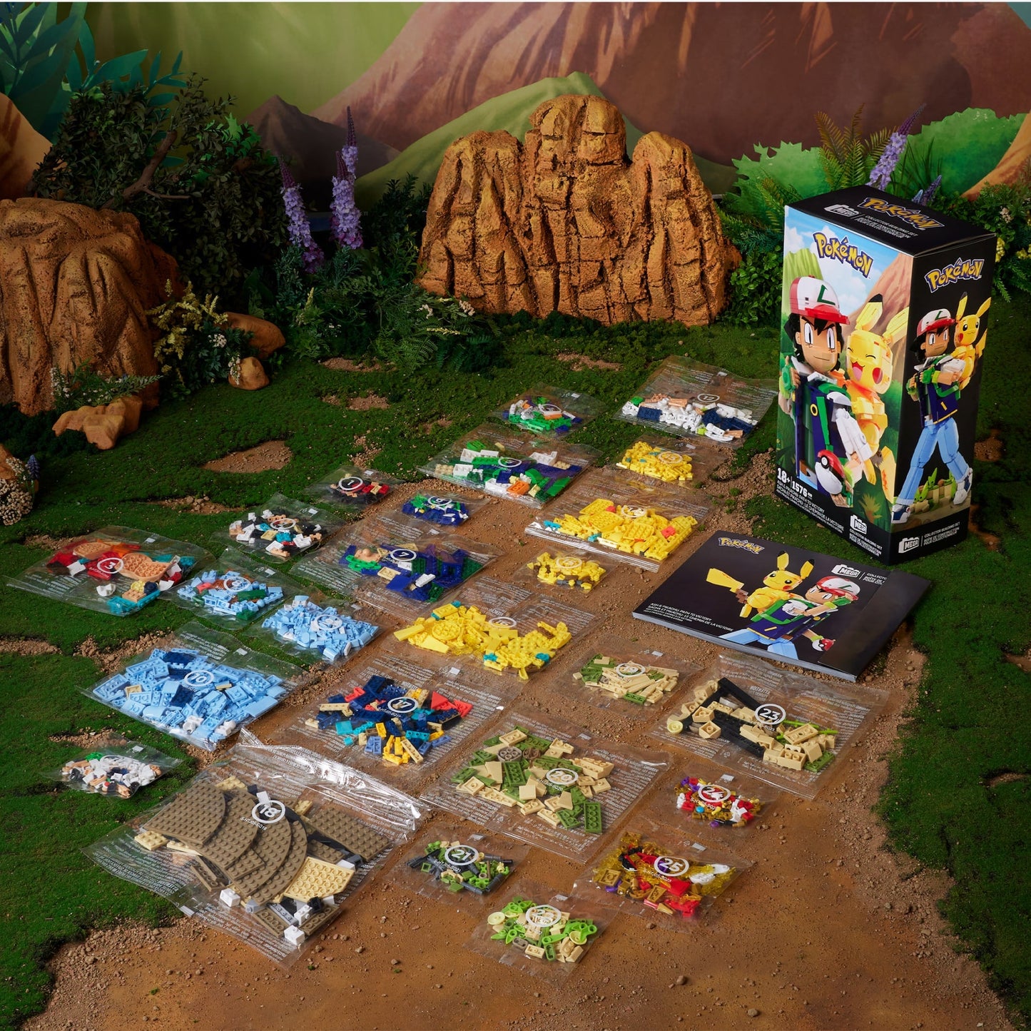 Ash & Pikachu: Path to Victory - Bộ Lắp Ráp Mô Hình Pokémon MEGA Showcase HTJ05