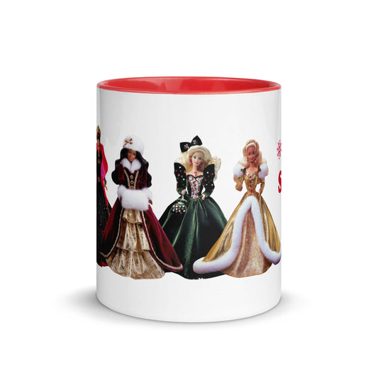 Barbie Vintage Sleigh All Day Mug - Ly Sứ Cao Cấp Phiên Bản Giáng Sinh Mattel