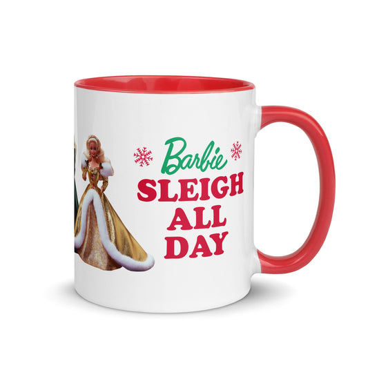 Barbie Vintage Sleigh All Day Mug - Ly Sứ Cao Cấp Phiên Bản Giáng Sinh Mattel