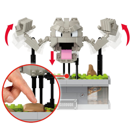 MEGA Pokémon Mini Motion Geodude Building Set - Bộ Đồ Chơi Lắp Ráp Pokémon Chuyển Động - MEGA Mattel HWR79