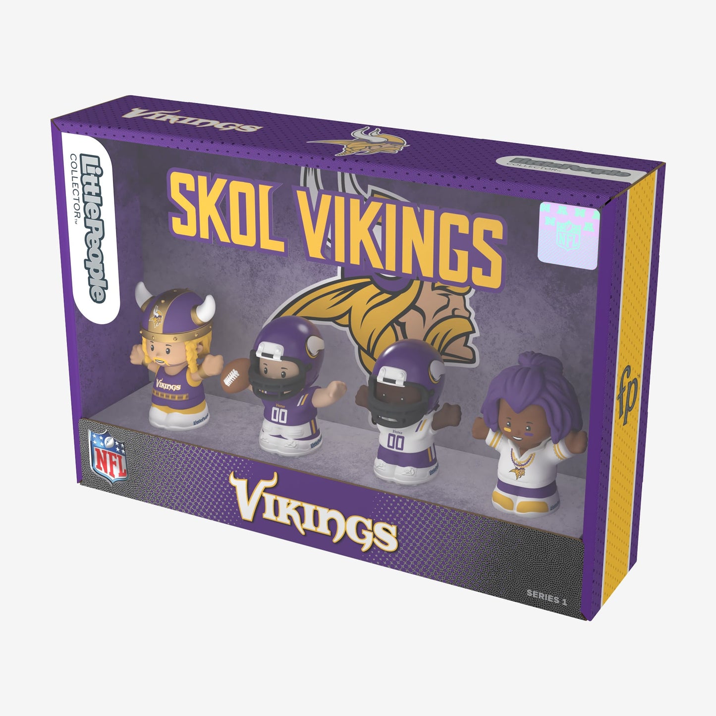 Little People Collector x NFL Minnesota Vikings Set - Bộ Mô Hình Nhân Vật Sưu Tập Đội Bóng Vikings - Mattel
