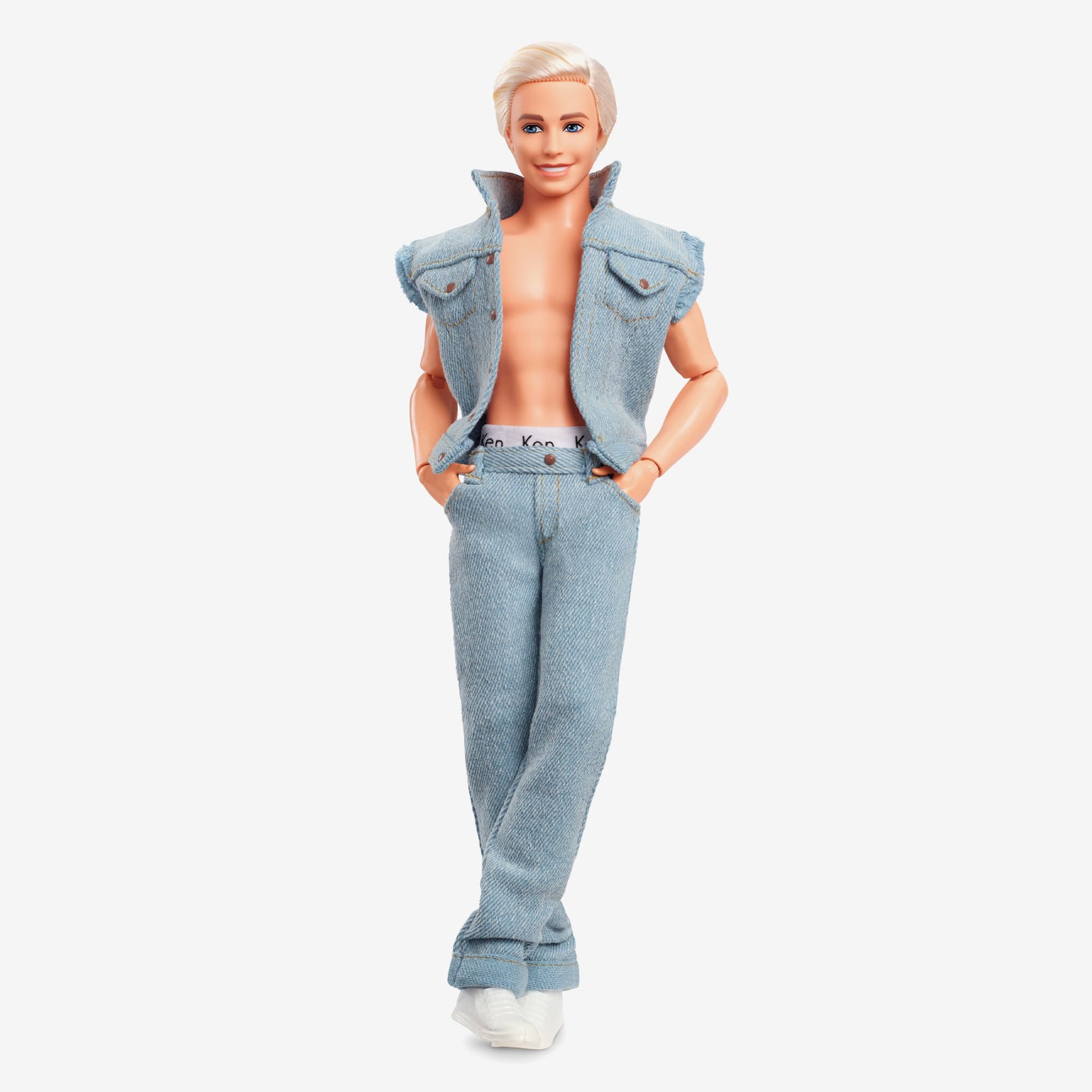 Ken Doll Wearing Denim Matching Set – Barbie The Movie - Búp Bê Sưu Tập Barbie Mattel - Hình ảnh sản phẩm