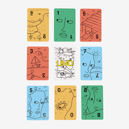 Shantell Martin x UNO Artiste Series Deck - Bộ bài thẻ bài nghệ thuật sưu tầm - Mattel HRL29 Mattel - ảnh 4 - Board games thẻ