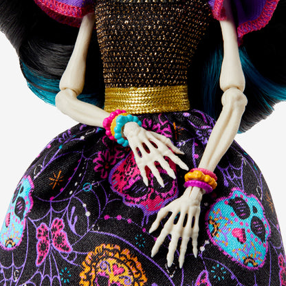 Monster High Howliday Día De Muertos Skelita Calaveras Doll - Búp Bê Sưu Tầm Cao Cấp - Mattel HNF96 - Hình ảnh bổ sung 4