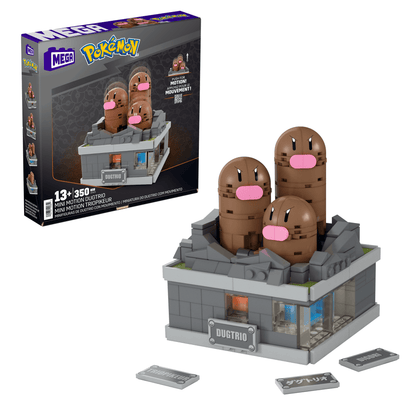 Pokémon Mini Motion Dugtrio Building Set - Bộ Lắp Ráp Chuyển Động MEGA