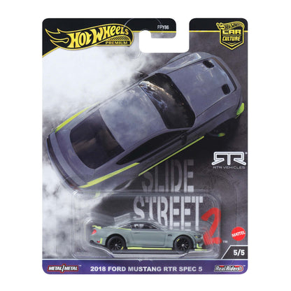 Hot Wheels Car Culture Slide Street 2 2018 Ford Mustang RTR Spec 5 - Xe Mô Hình Die-cast Tỉ Lệ 1:64 - Hình ảnh sản phẩm