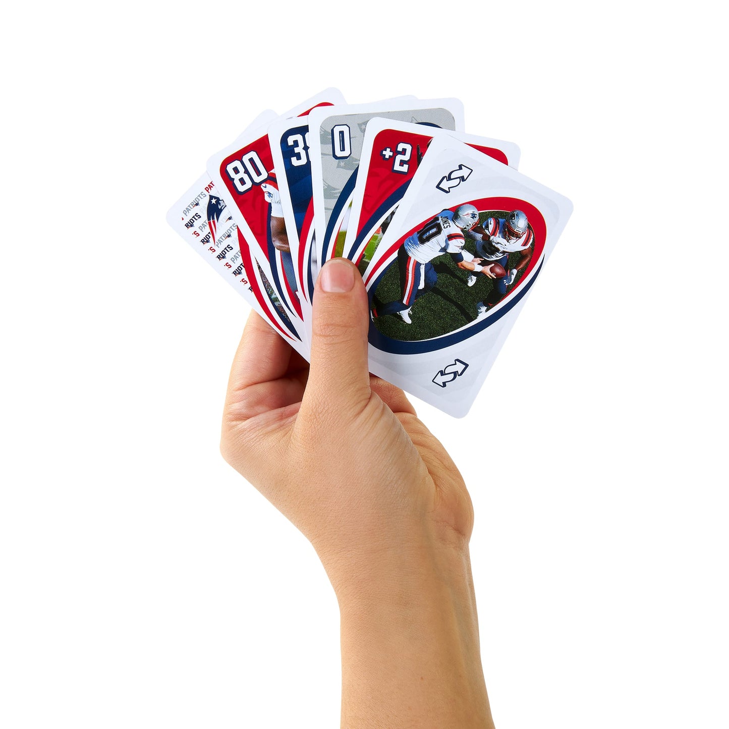 UNO Fandom NFL New England Patriots Game Deck - Bộ Bài Thẻ Bài Thể Thao Mattel Creations - Hình ảnh bổ sung 6