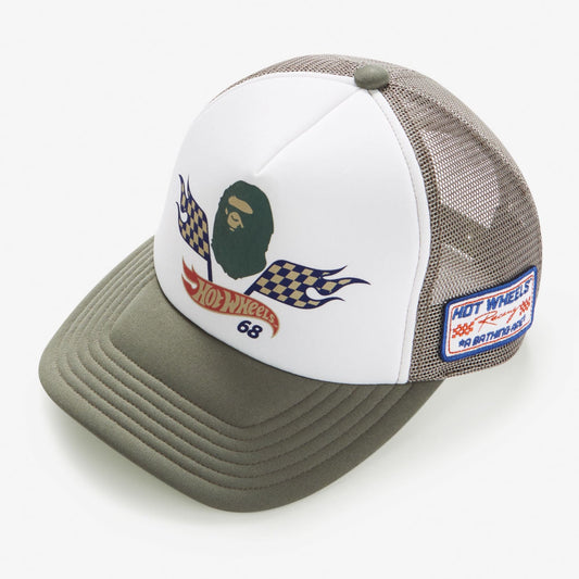 BAPE Hot Wheels Flag Logo Trucker Cap - Mũ Lưỡi Trai Trucker Cao Cấp - Mattel Creations x BAPE - Hình ảnh chi tiết 2