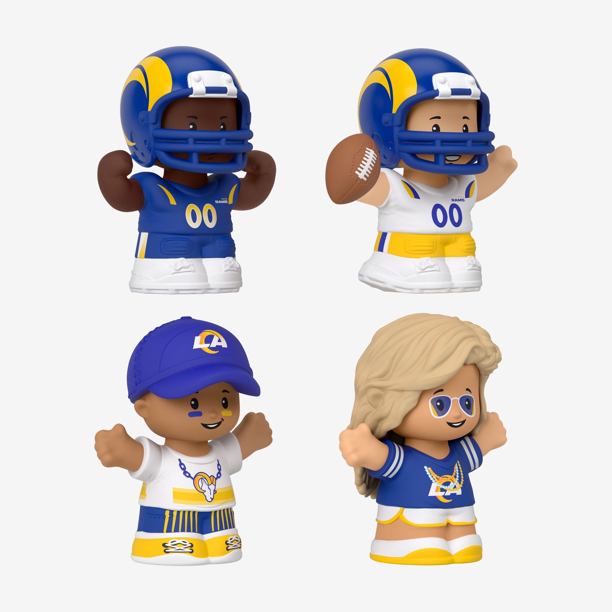 Little People Collector x NFL Los Angeles Rams Set - Bộ Mô Hình Nhân Vật Sưu Tầm Thể Thao Mattel Mattel - ảnh 1 - Figure