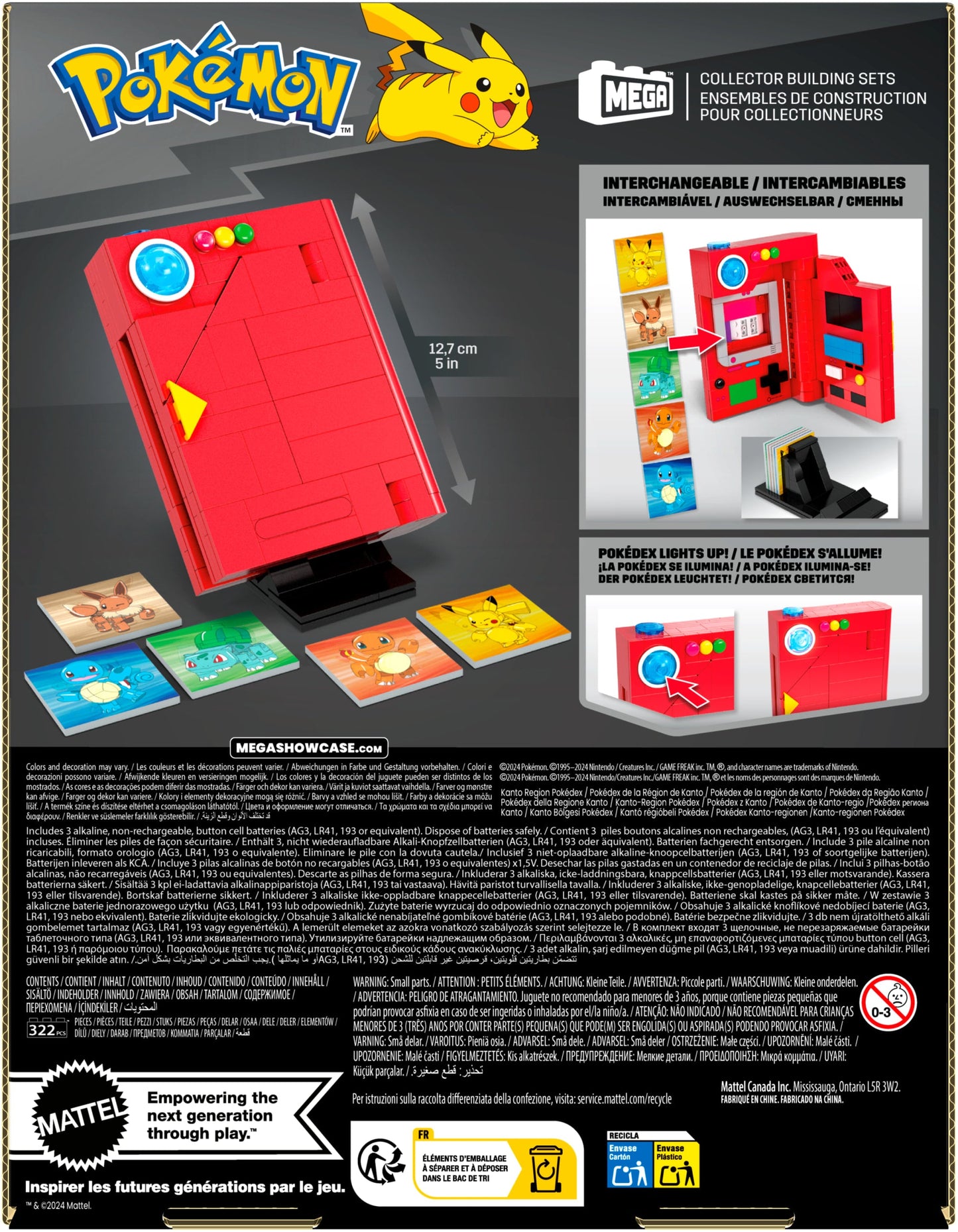MEGA Pokémon Kanto Region Pokédex Building Kit - Bộ Lắp Ráp Mô Hình Pokédex - MEGA Mattel HYM37