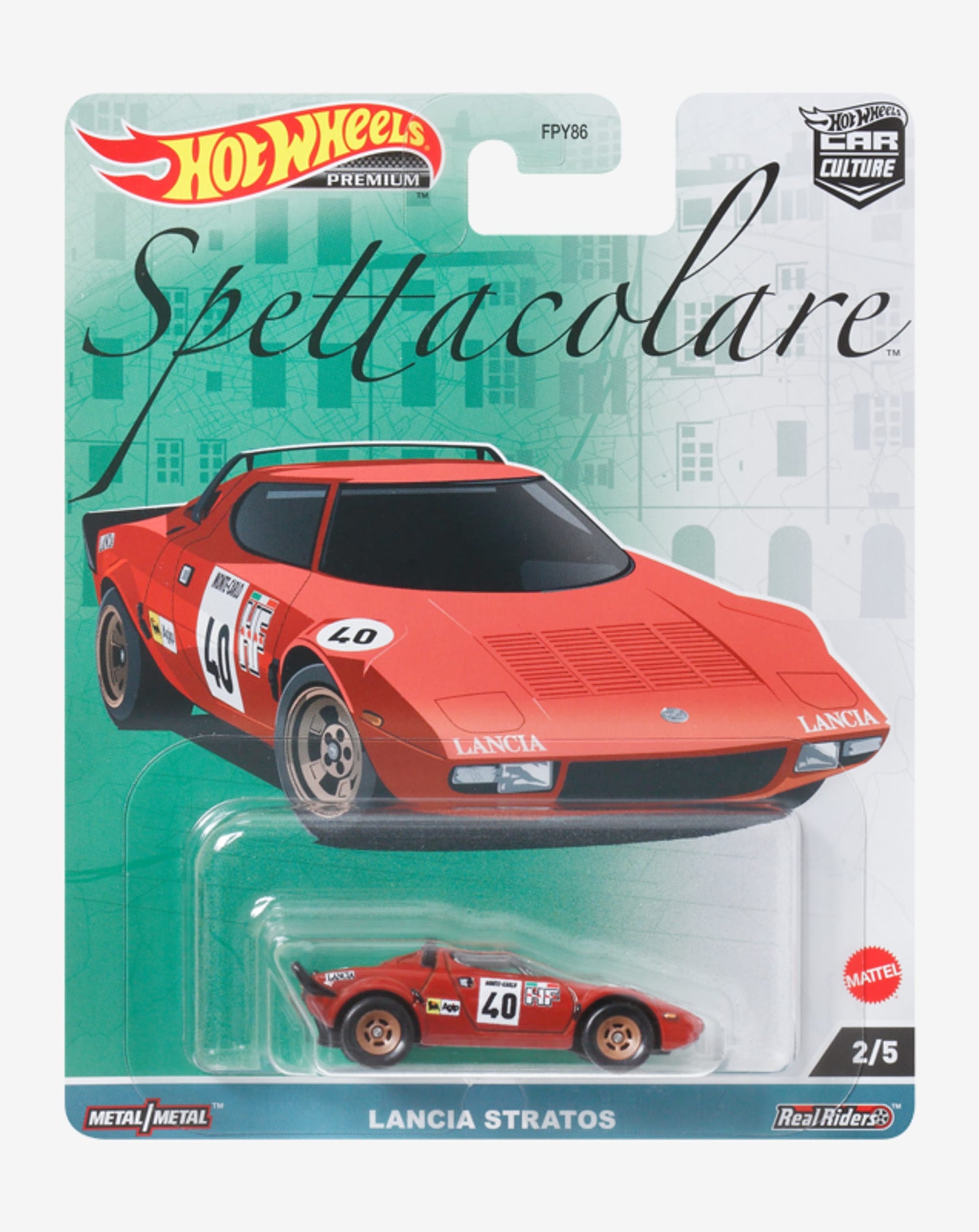 Hot Wheels Premium Car Culture Spettacolare – Lancia Stratos Mô Hình Xe Sưu Tầm 1:64 Mattel - Hình ảnh sản phẩm