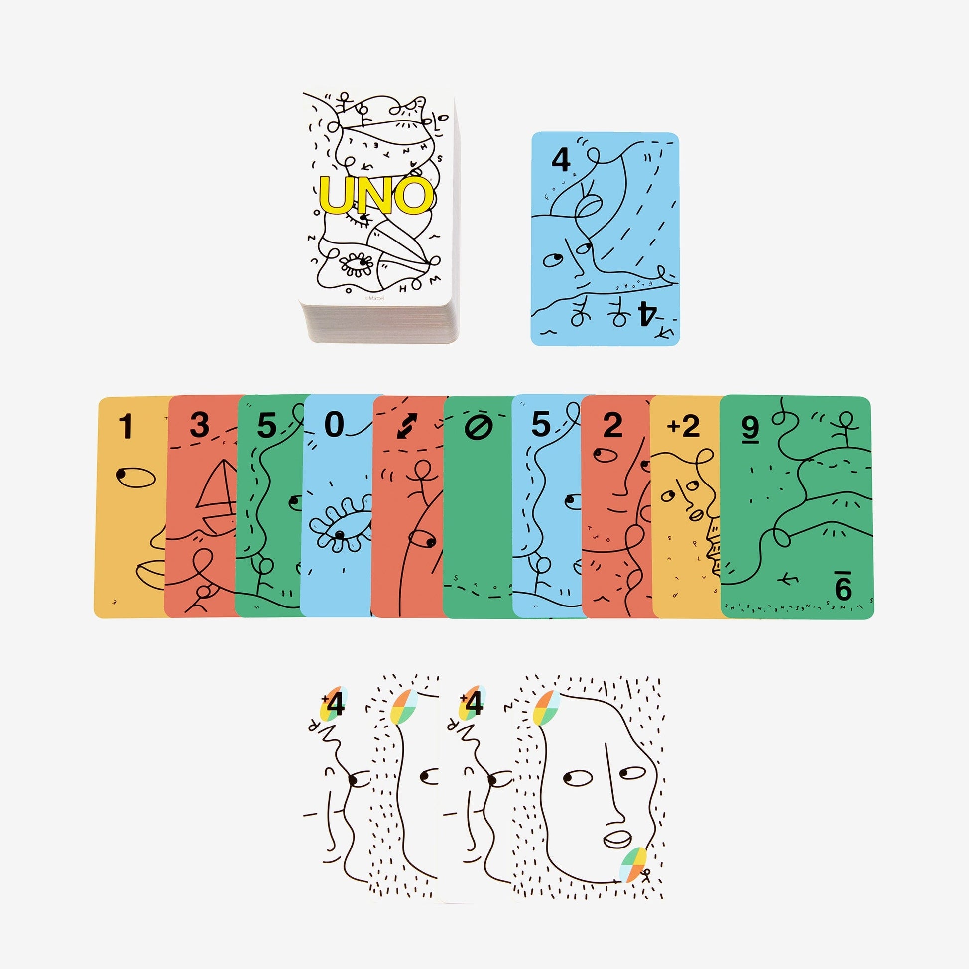 Shantell Martin x UNO Artiste Series Deck - Bộ bài thẻ bài nghệ thuật sưu tầm - Mattel HRL29 Mattel - ảnh 1 - Board games thẻ