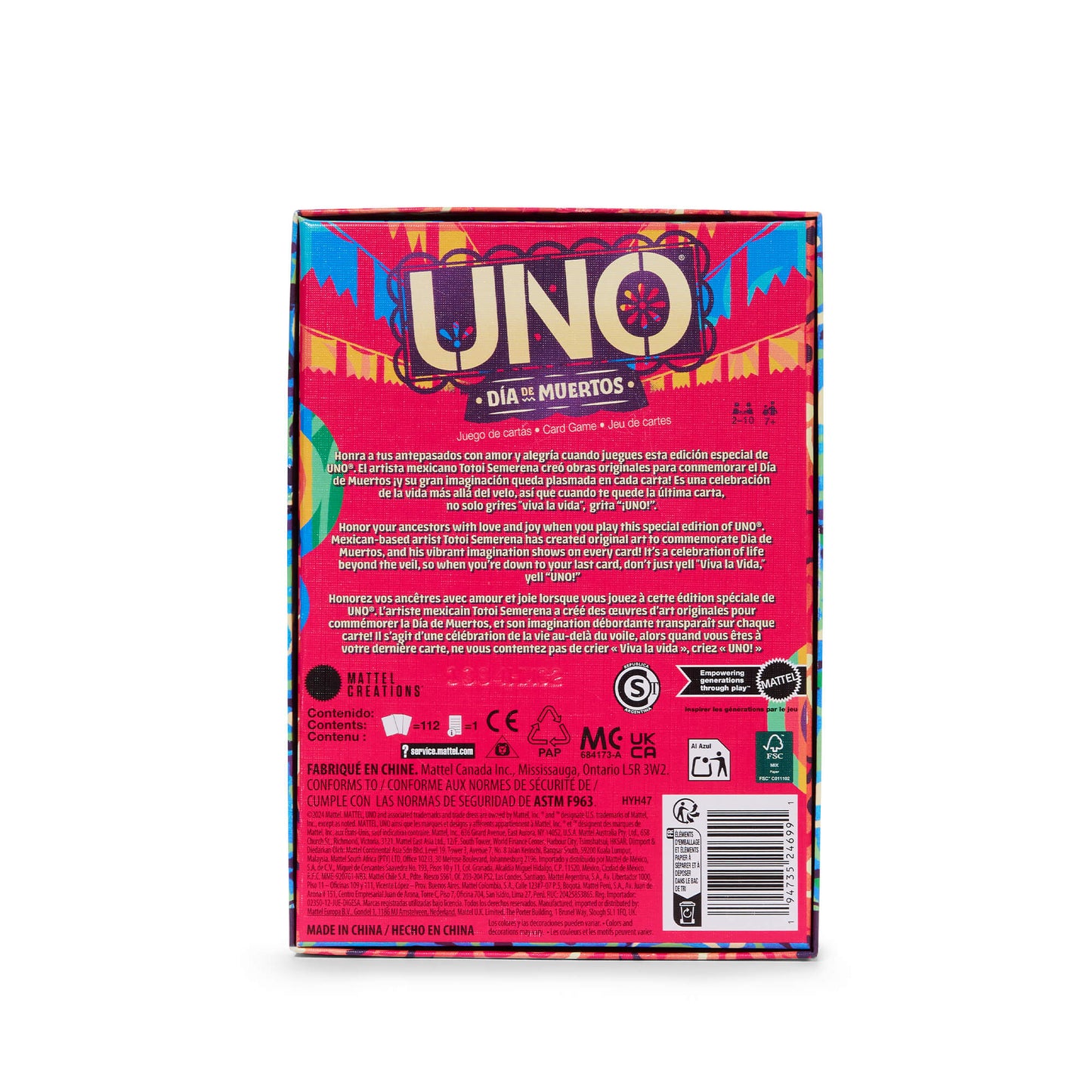 UNO Canvas Día de Muertos Card Game - Trò Chơi Bài Nghệ Thuật - Mattel Creations
