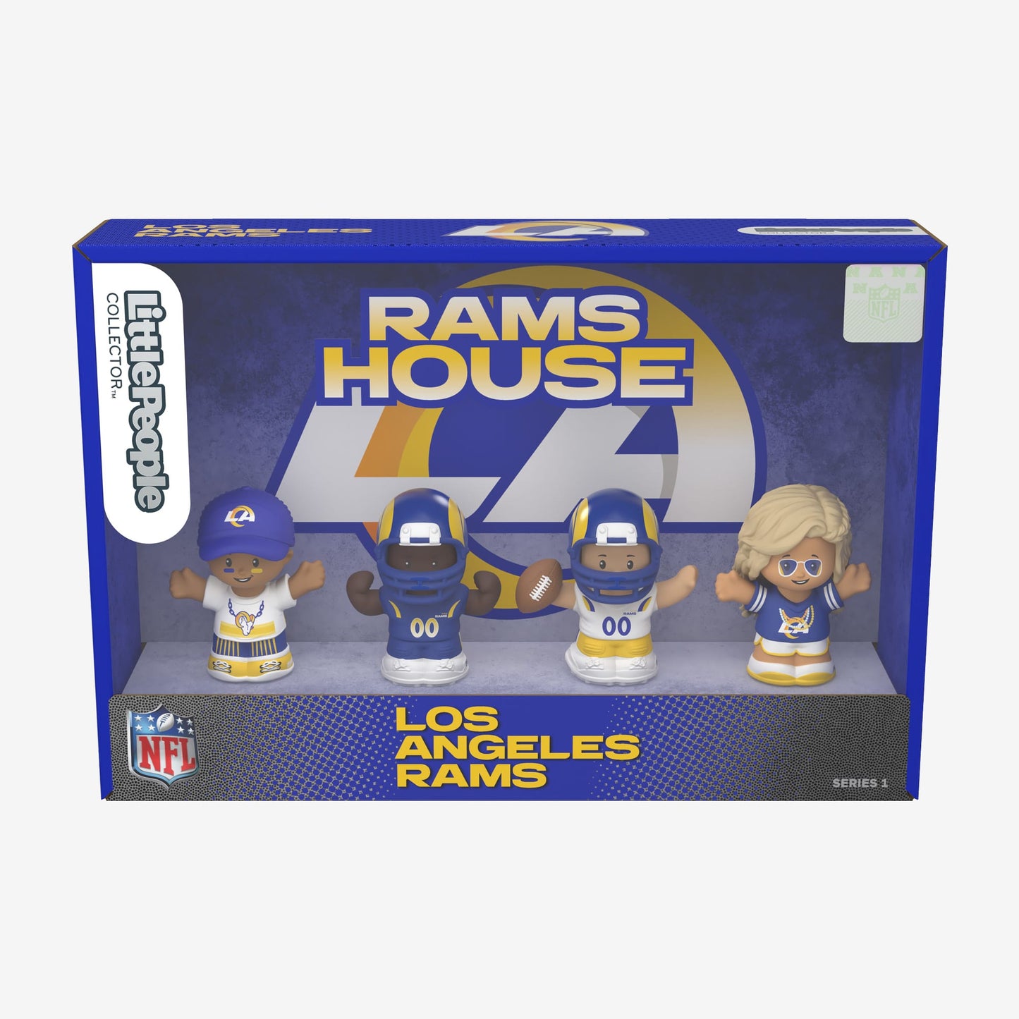 Little People Collector x NFL Los Angeles Rams Set - Bộ Mô Hình Nhân Vật Sưu Tầm Thể Thao Mattel Mattel - ảnh 4 - Figure