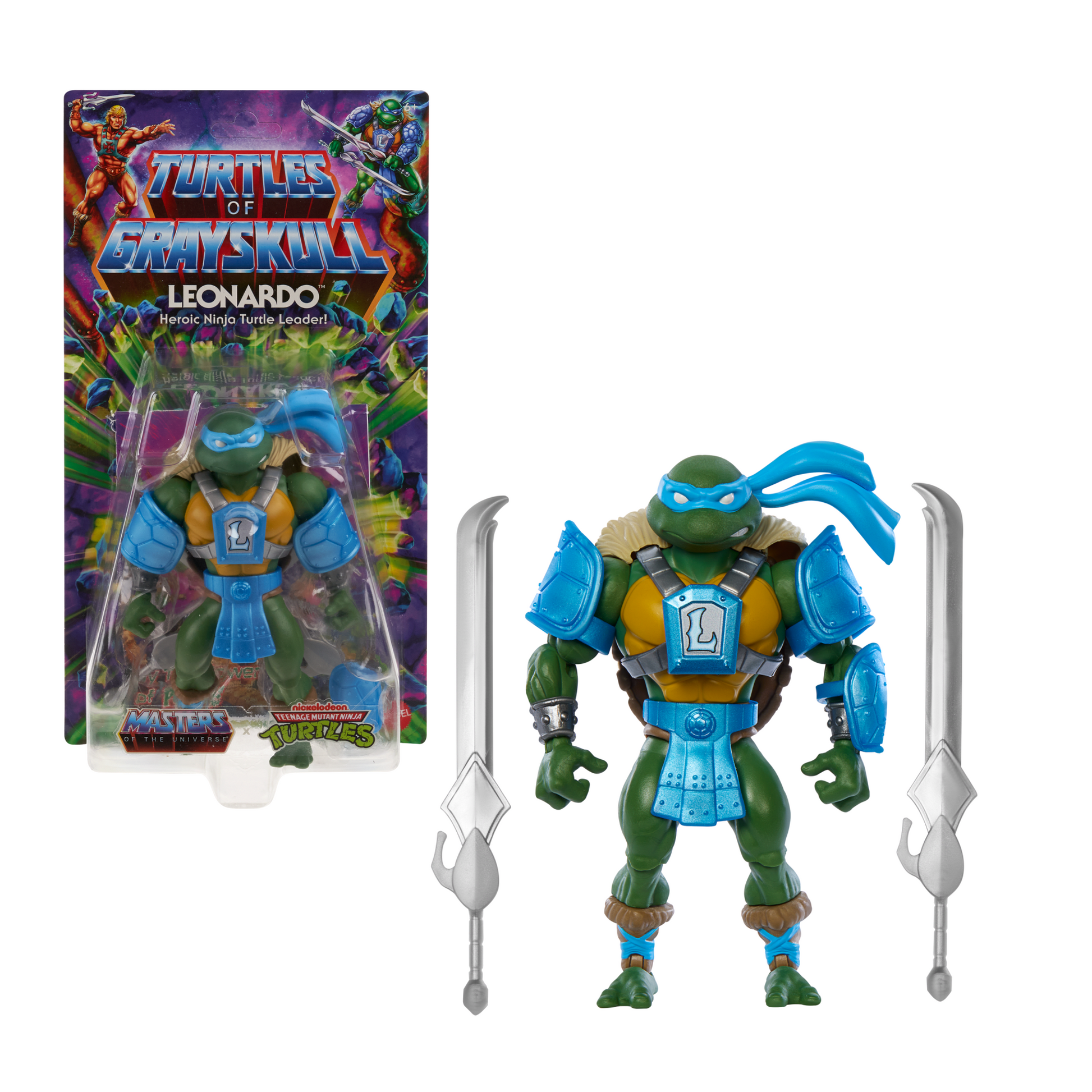 Masters of the Universe Origins Turtles of Grayskull Leonardo Action Figure - Mô Hình Leonardo Chính Hãng Mattel - Hình ảnh sản phẩm