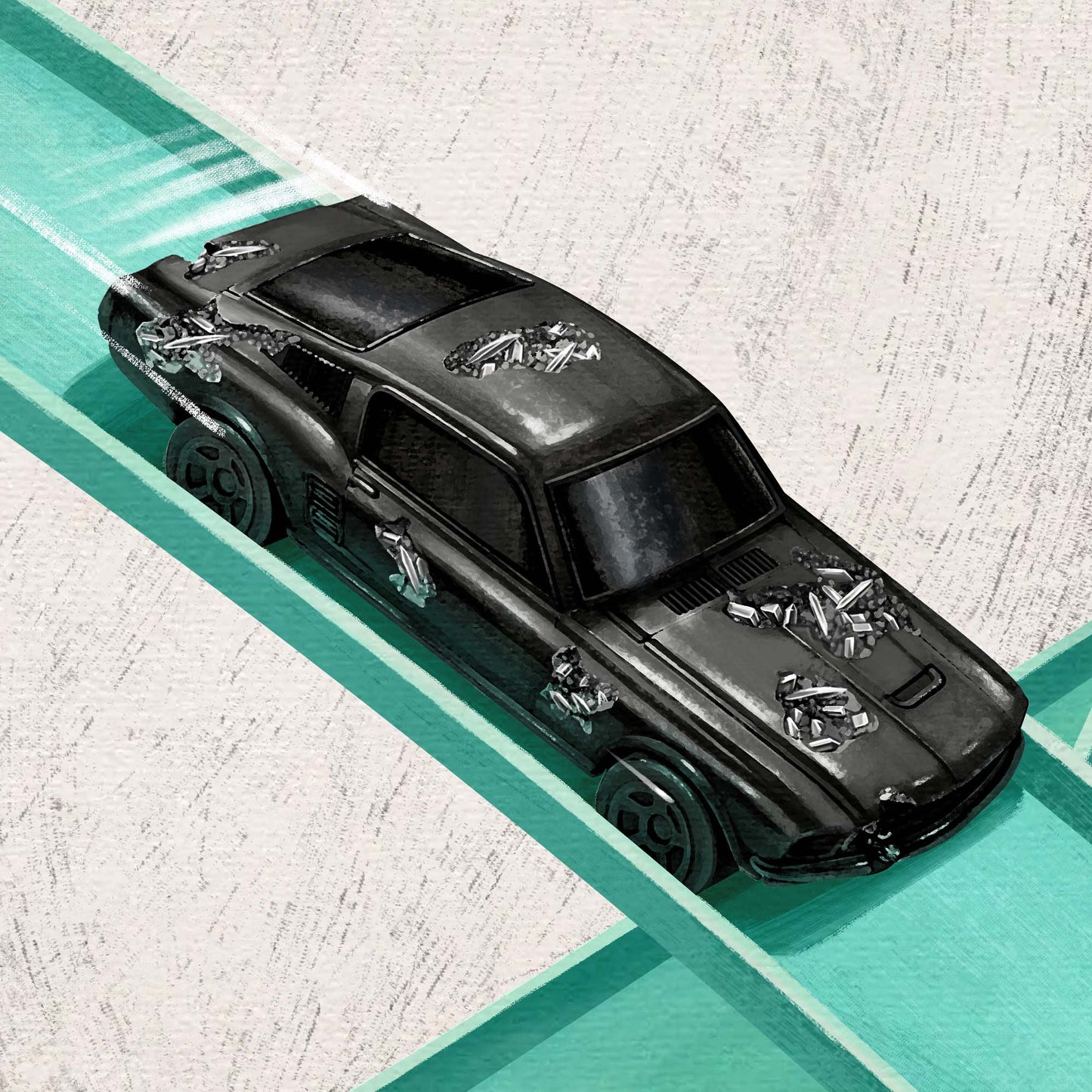 Hot Wheels x Daniel Arsham Legends Archive Lap 4 Poster - Áp Phích Nghệ Thuật Sưu Tầm - Mattel Creations - Hình ảnh chi tiết 2