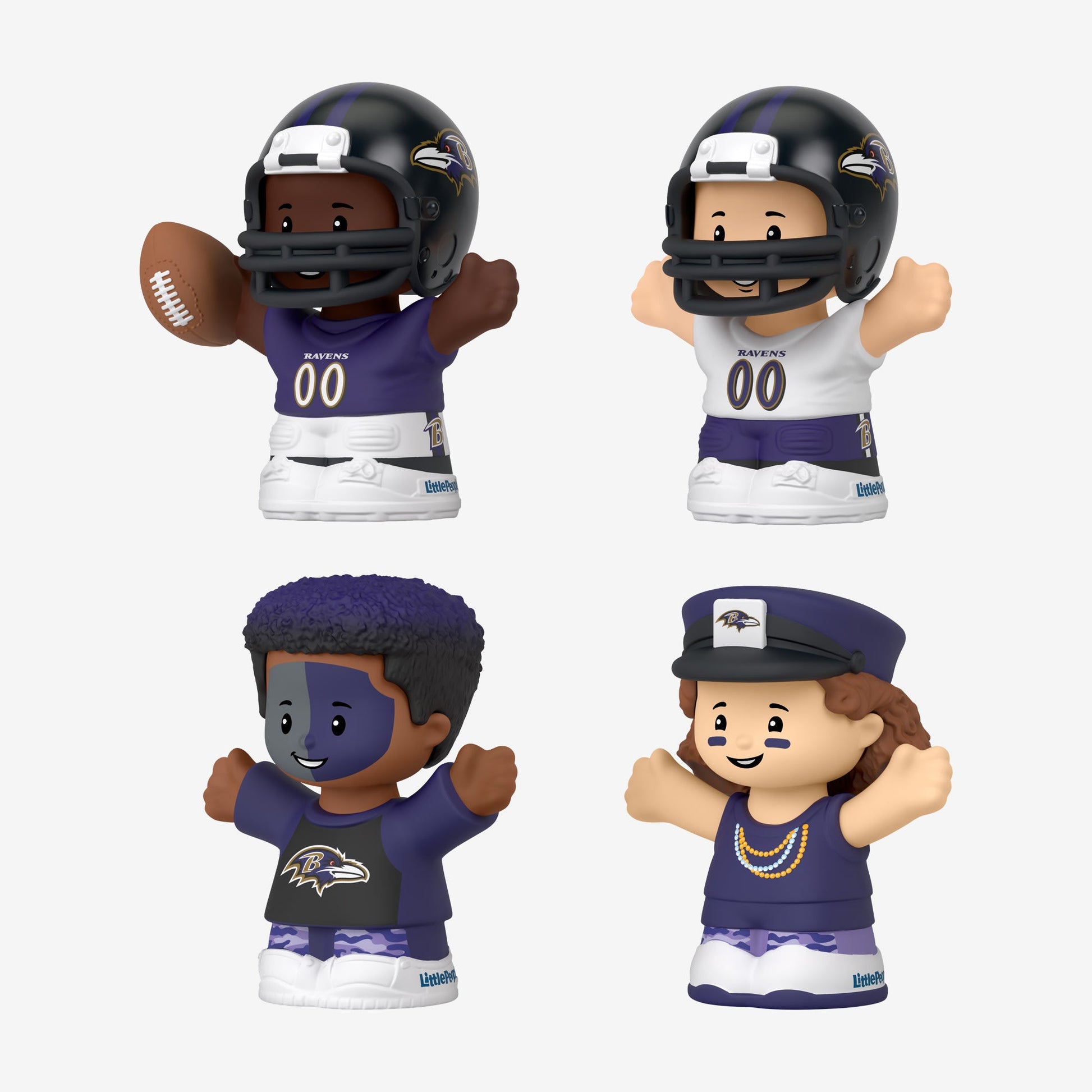 Little People Collector x NFL Baltimore Ravens Set - Bộ Mô Hình Đồ Chơi Sưu Tập NFL Mattel HNJ33 - Hình ảnh bổ sung 5