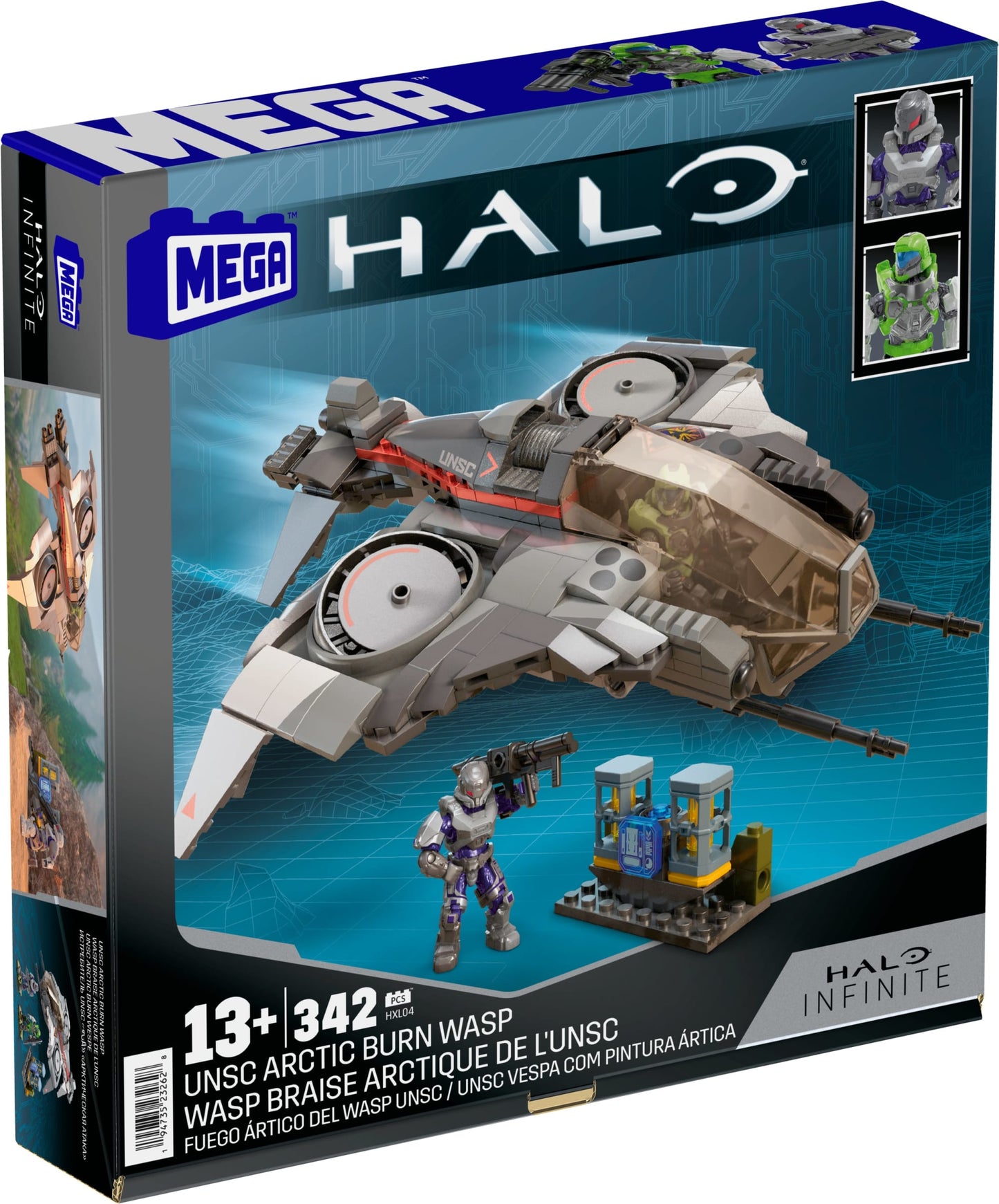 MEGA Halo UNSC Arctic Burn Wasp Building Toy Kit - Mô Hình Lắp Ráp Máy Bay Wasp - MEGA Mattel
