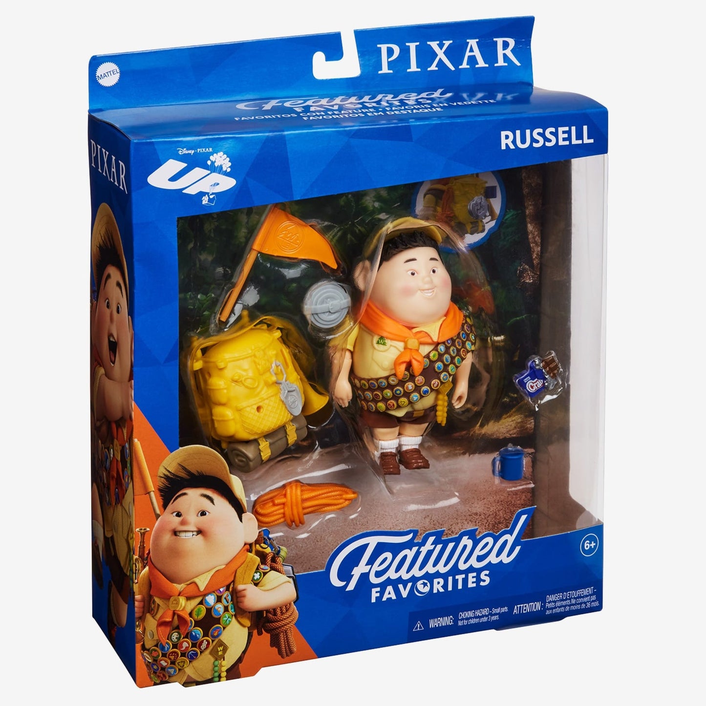 Pixar Featured Favorites Russell Figure - Mô hình nhân vật Up - Mattel HCK47 - Hình ảnh bổ sung 8