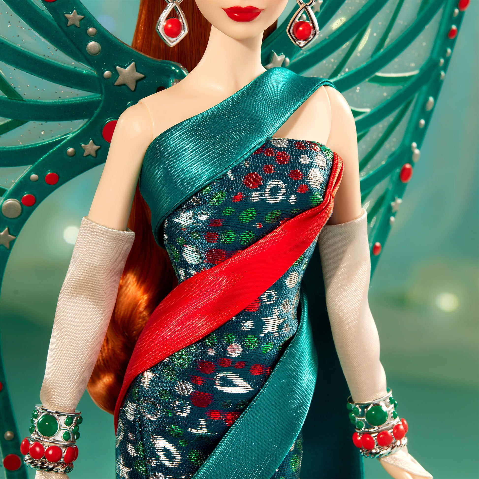 Bob Mackie Holiday Angel Barbie Doll - Búp Bê Barbie Sưu Tầm Cao Cấp - Barbie Signature HRM70 - Hình ảnh bổ sung 6