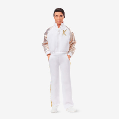 Ken Doll In White and Gold Tracksuit – Barbie The Movie Búp bê sưu tầm Mattel HPK04
