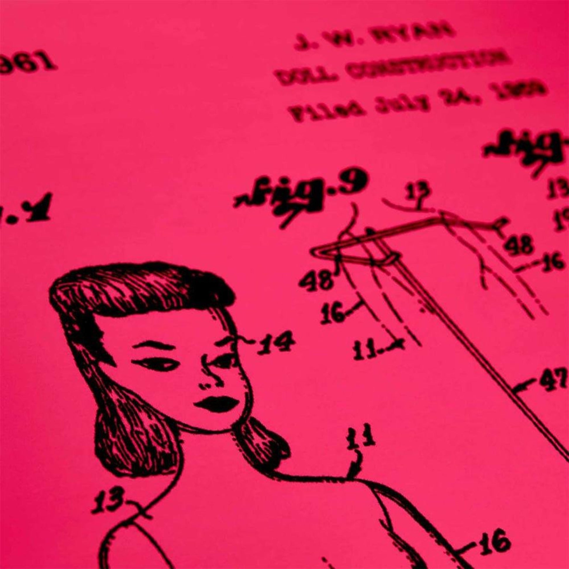 Art of Engineering Barbie® Print - Tranh Nghệ Thuật Bản Vẽ Bằng Sáng Chế - Mattel Creations - Góc nhìn khác 3