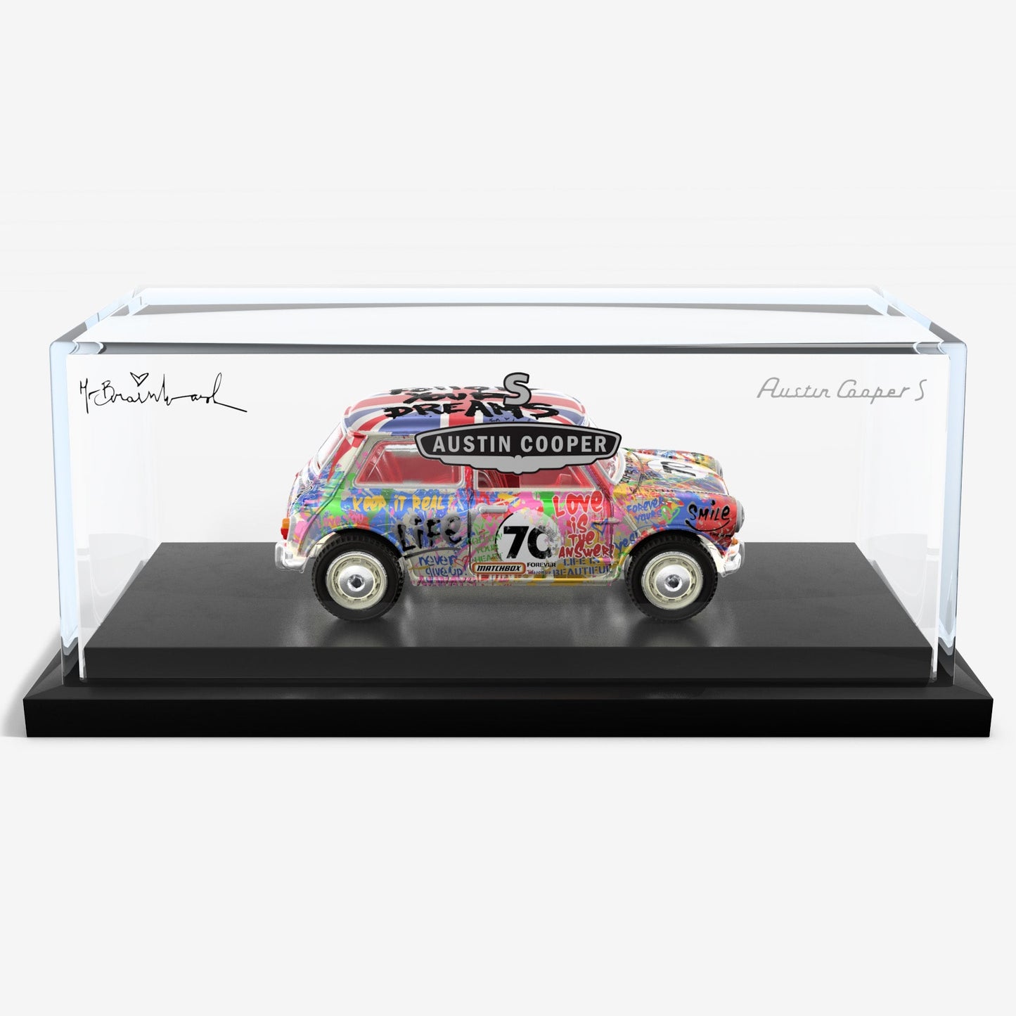 Matchbox x Mr Brainwash 1964 Austin Mini Cooper S Mô Hình Xe Die-cast Nghệ Thuật Matchbox - Hình ảnh bổ sung 6