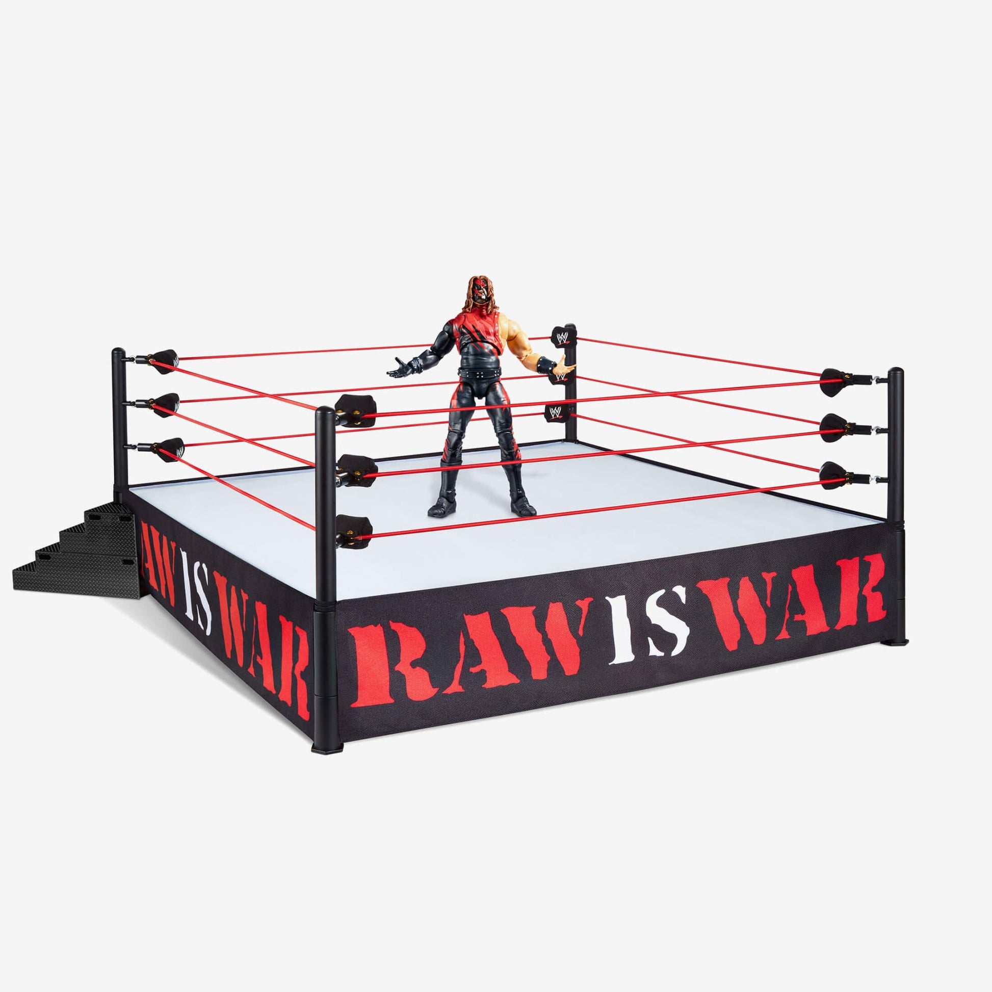 WWE Ultimate Edition Attitude Era Ring and Kane Figure - Bộ Sàn Đấu Và Mô Hình Kane Sưu Tầm - Mattel HNM39 - Hình ảnh sản phẩm