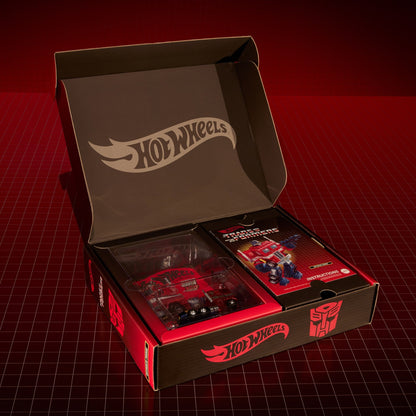 Hot Wheels Transformers Optimus Prime - Mô Hình Biến Hình Die-cast Hot Wheels
