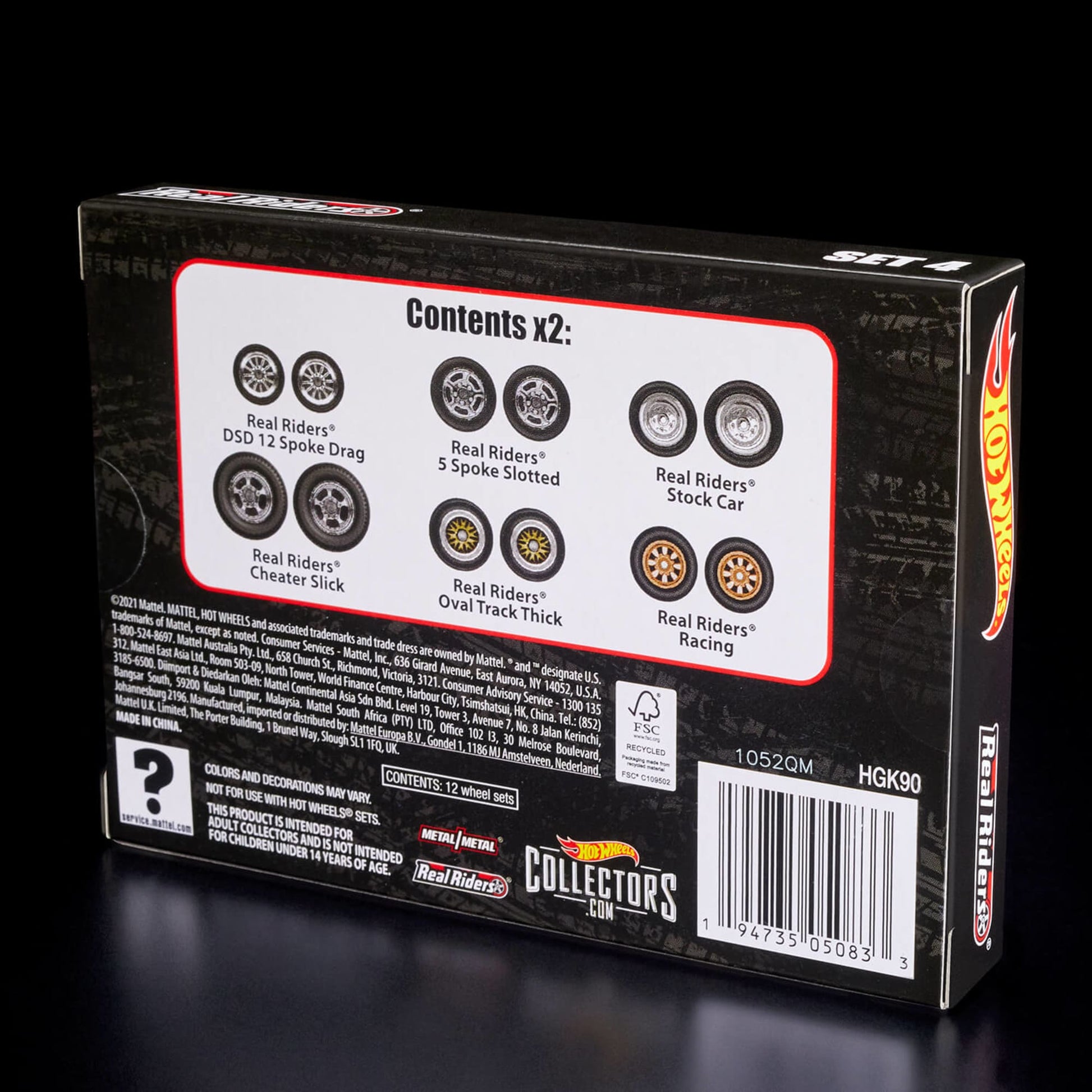 RLC Exclusive Real Riders Wheels Pack – Set 4 - Bộ Bánh Xe Cao Cấp Hot Wheels 1:64 - Hot Wheels Collectors - Góc nhìn khác 3