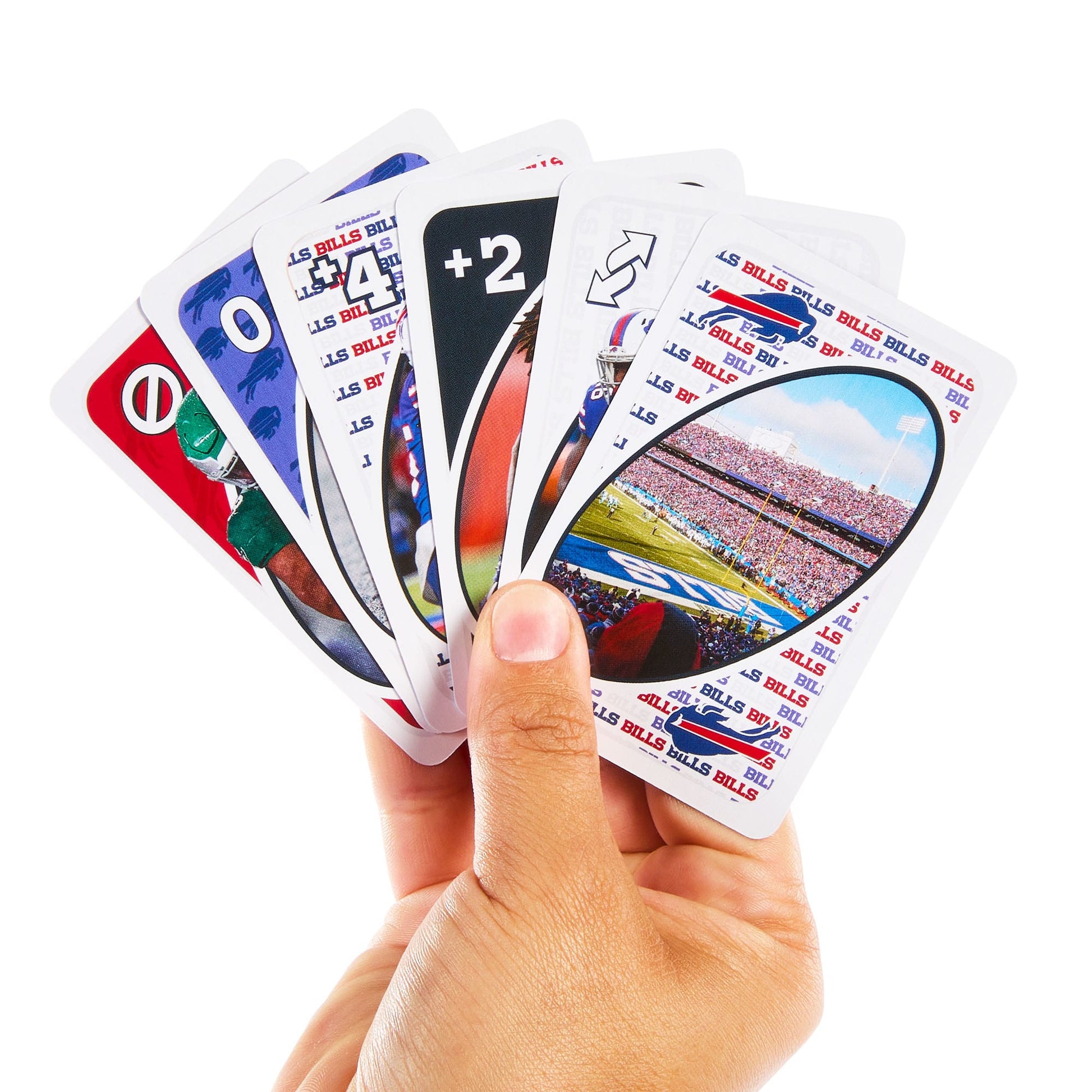 UNO Fandom NFL Buffalo Bills Game Deck - Bộ Bài UNO Thể Thao Sưu Tầm - Mattel Creations - Hình ảnh chi tiết 2