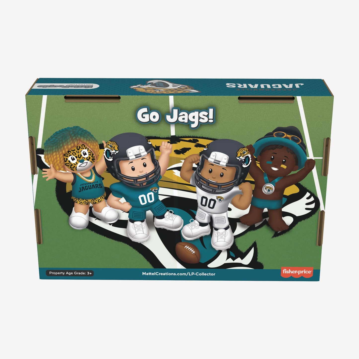 Little People Collector x NFL Jacksonville Jaguars Set - Bộ Mô Hình Cầu Thủ Bóng Bầu Dục - Mattel HNJ47 Mattel - ảnh 4 - Figu