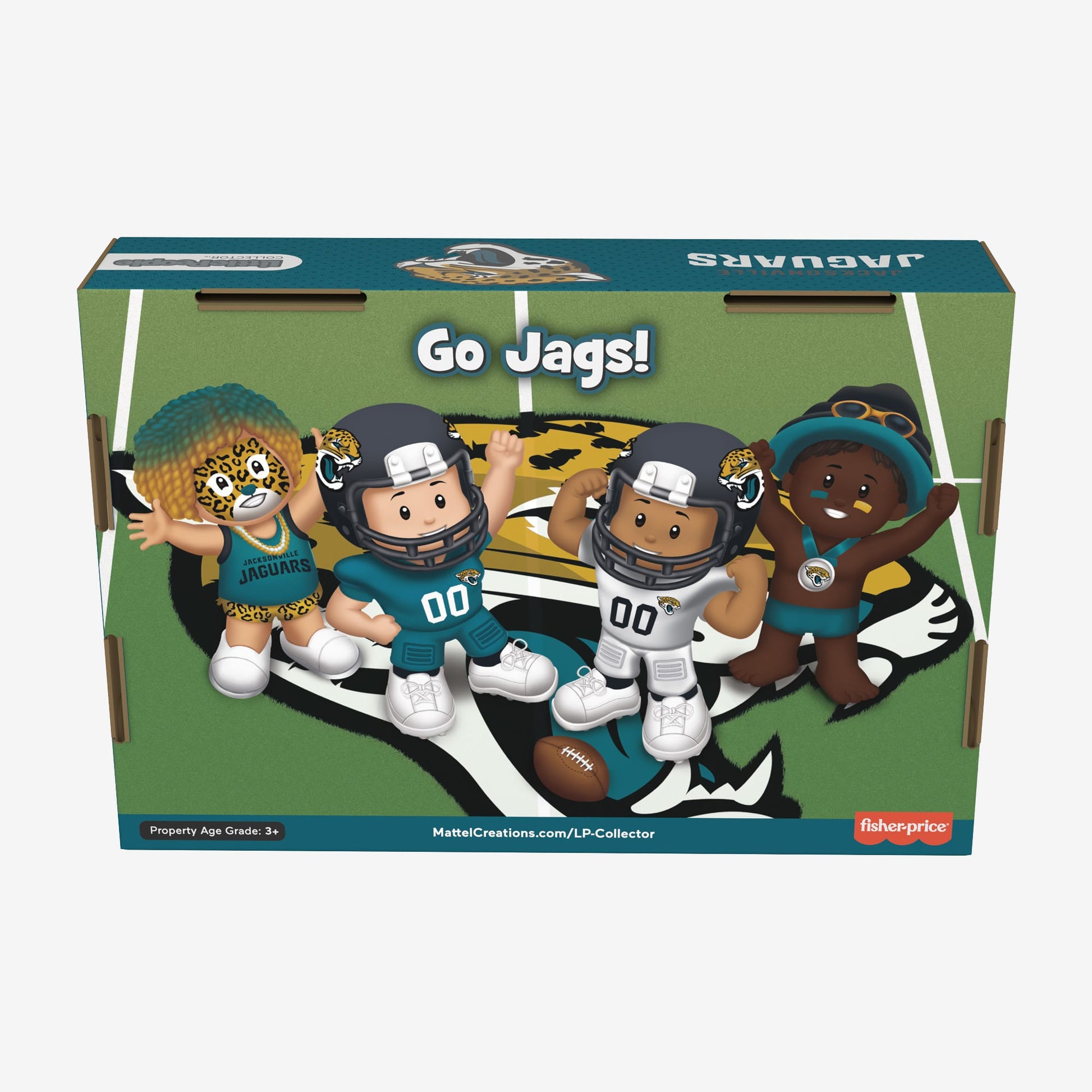 Little People Collector x NFL Jacksonville Jaguars Set - Bộ Mô Hình Cầu Thủ Bóng Bầu Dục - Mattel HNJ47 Mattel - ảnh 4 - Figu
