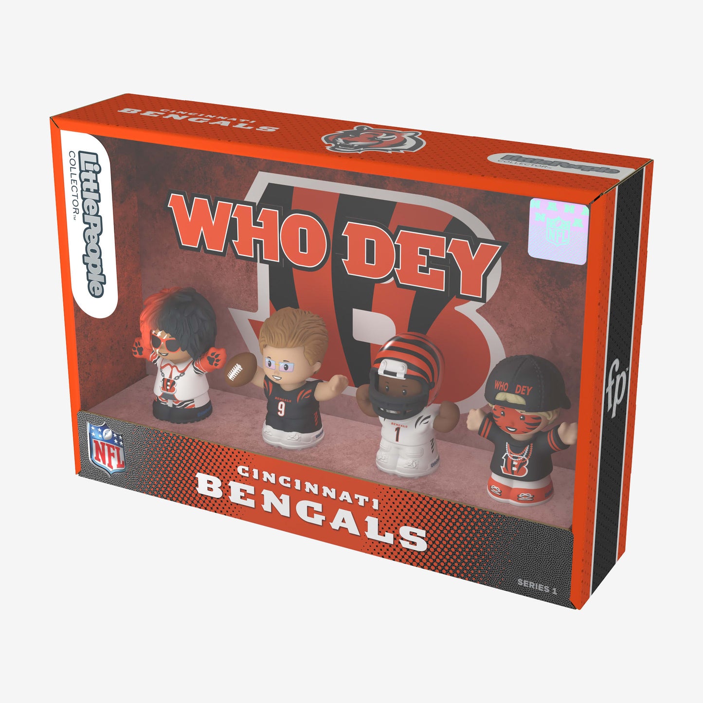 Little People Collector x NFL Cincinnati Bengals Set - Bộ Mô Hình Nhân Vật Thể Thao NFL - Mattel Little People Collector - ản