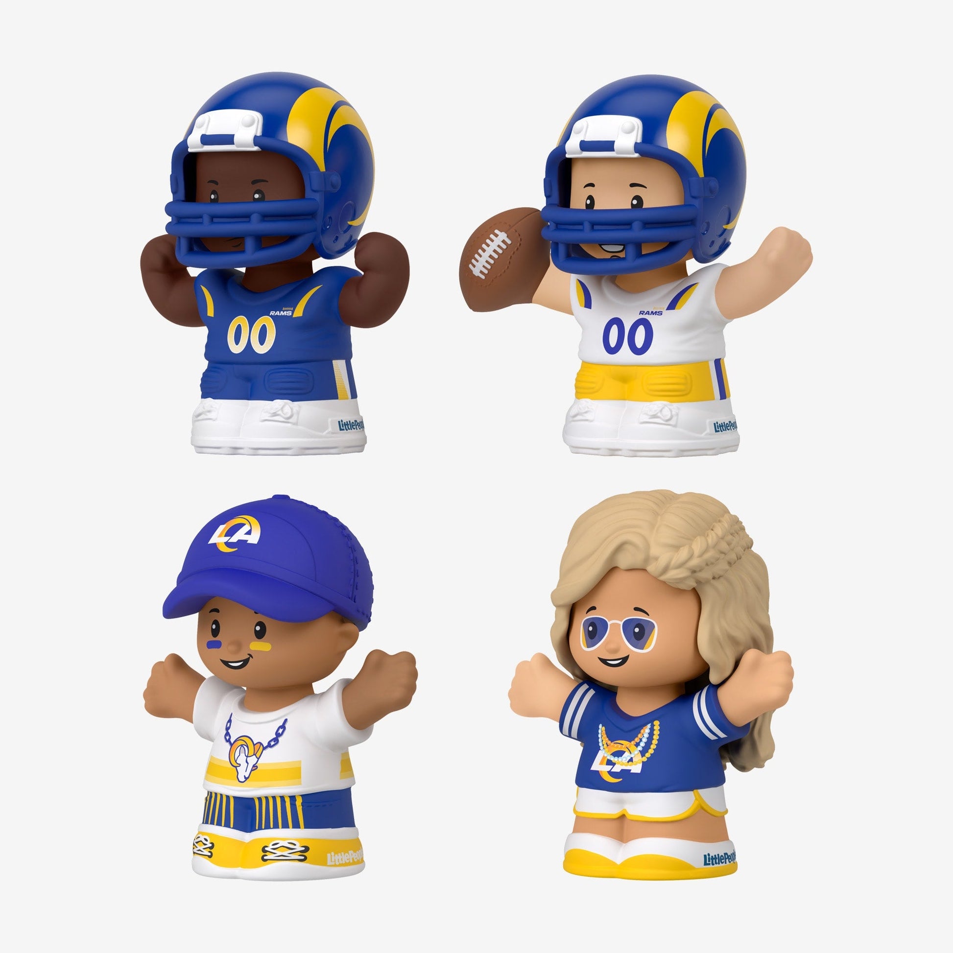 Little People Collector x NFL Los Angeles Rams Set - Bộ Mô Hình Nhân Vật Sưu Tầm Thể Thao Mattel - Hình ảnh bổ sung 5
